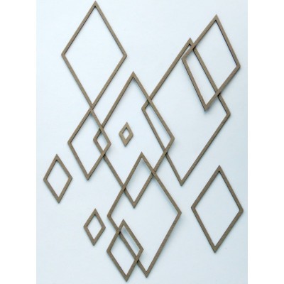 Creative Embellishments - Chipboard «Nested shapes diamonds»